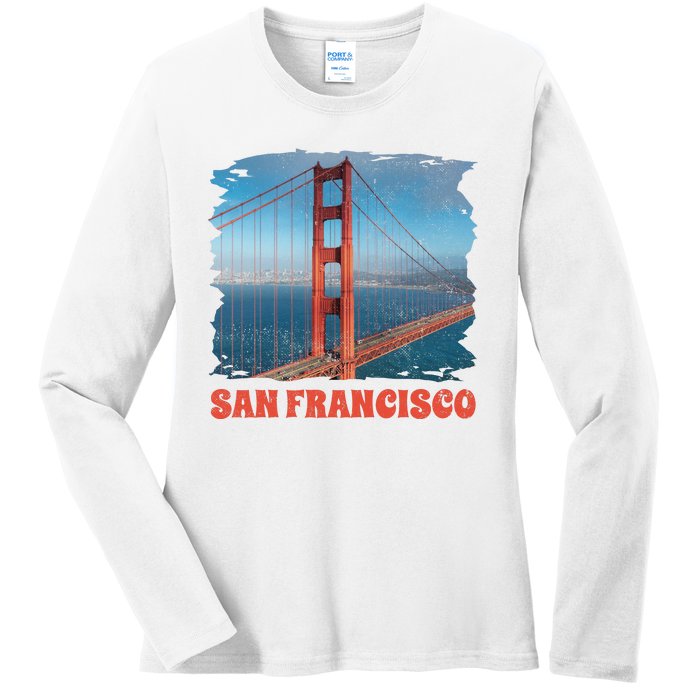 San Francisco Bridge Ladies Long Sleeve Shirt