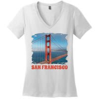 San Francisco Bridge Women's V-Neck T-Shirt