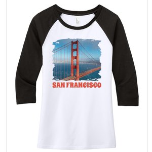 San Francisco Bridge Women's Tri-Blend 3/4-Sleeve Raglan Shirt