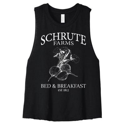 Schrute Farms Beets Bed And Breakfast The Office Women's Racerback Cropped Tank