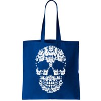 Skull French Bulldog Skeleton Halloween Costume Scary Gift Tote Bag