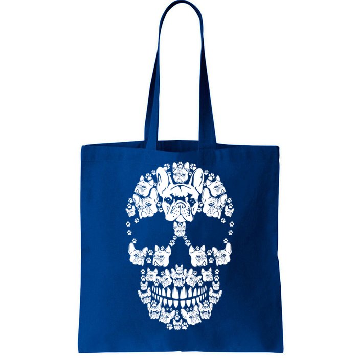 Skull French Bulldog Skeleton Halloween Costume Scary Gift Tote Bag