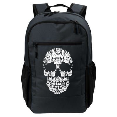 Skull French Bulldog Skeleton Halloween Costume Scary Gift Daily Commute Backpack