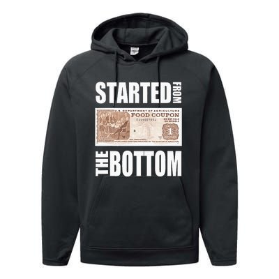 Started From Bottom Food Stamp Performance Fleece Hoodie