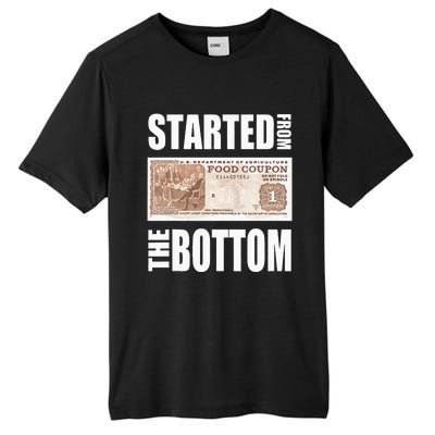 Started From Bottom Food Stamp Tall Fusion ChromaSoft Performance T-Shirt