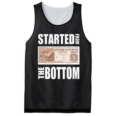 Started From Bottom Food Stamp Mesh Reversible Basketball Jersey Tank