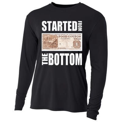 Started From Bottom Food Stamp Cooling Performance Long Sleeve Crew