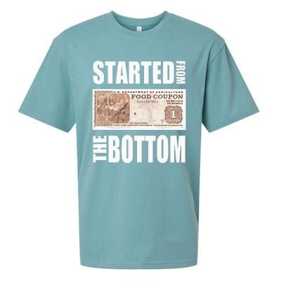 Started From Bottom Food Stamp Sueded Cloud Jersey T-Shirt