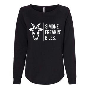 Simone Freakin Biles Womens California Wash Sweatshirt