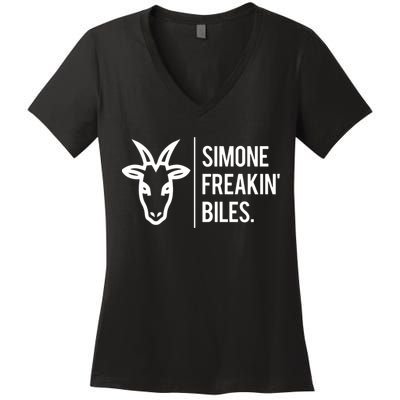 Simone Freakin Biles Women's V-Neck T-Shirt