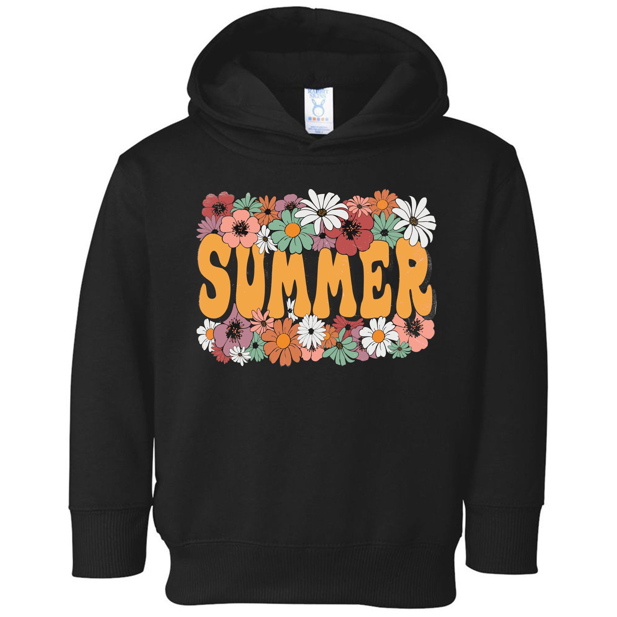 Summer Flowers Beautiful Summer Floral Retro Toddler Hoodie
