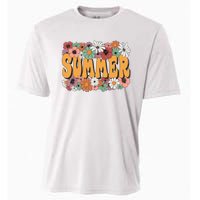 Summer Flowers Beautiful Summer Floral Retro Cooling Performance Crew T-Shirt