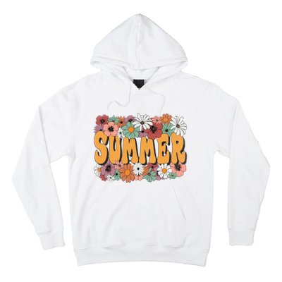 Summer Flowers Beautiful Summer Floral Retro Hoodie