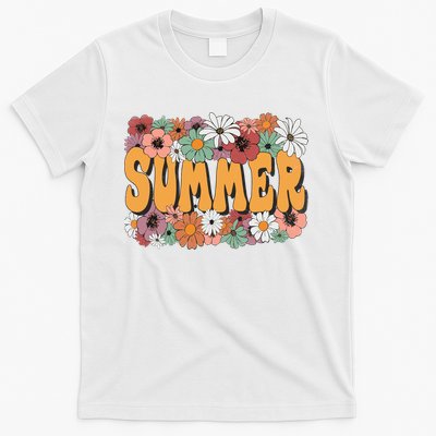 Summer Flowers Beautiful Summer Floral Retro T-Shirt