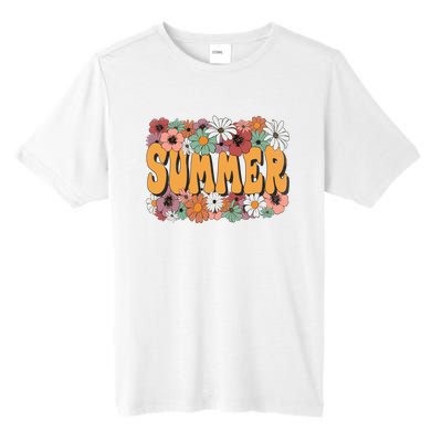 Summer Flowers Beautiful Summer Floral Retro Tall Fusion ChromaSoft Performance T-Shirt