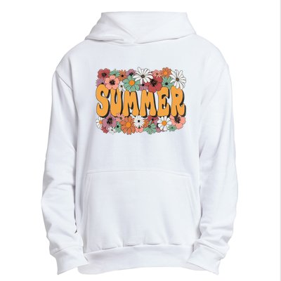 Summer Flowers Beautiful Summer Floral Retro Urban Pullover Hoodie