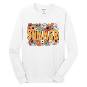 Summer Flowers Beautiful Summer Floral Retro Tall Long Sleeve T-Shirt