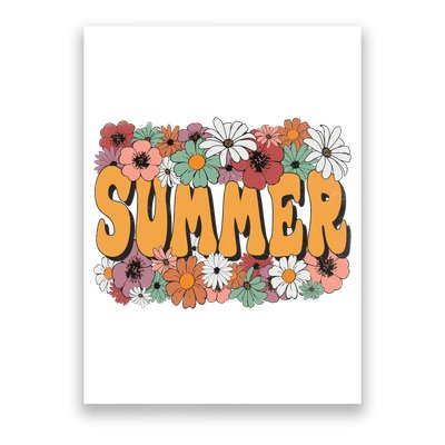 Summer Flowers Beautiful Summer Floral Retro Poster