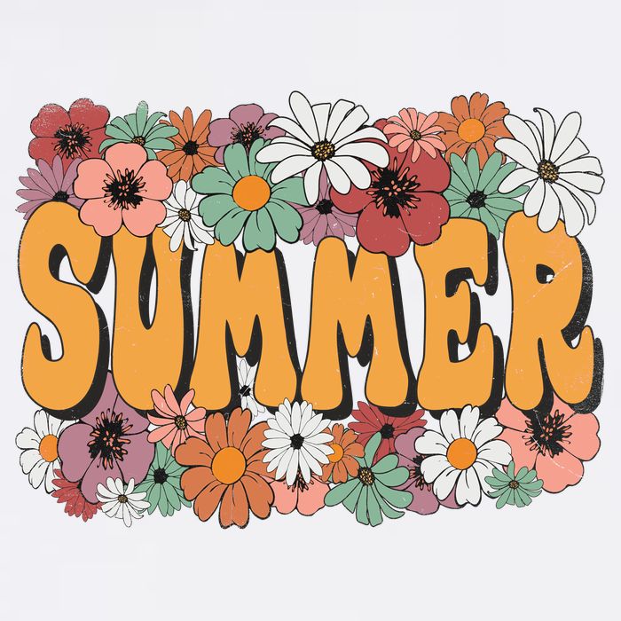 Summer Flowers Beautiful Summer Floral Retro Womens Tank Top