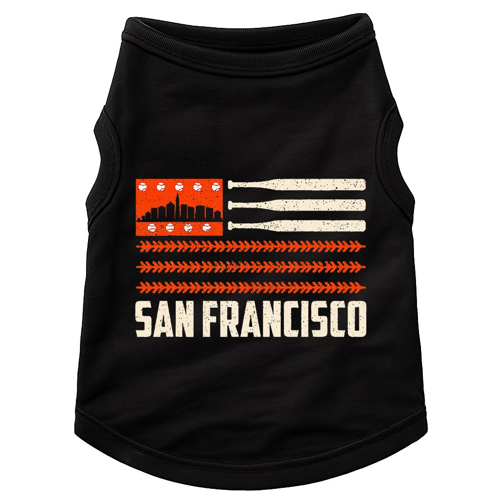San Francisco Baseball Flag Patriotic Vintage Doggie Tank