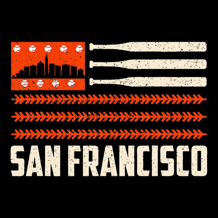 San Francisco Baseball Flag Patriotic Vintage Toddler T-Shirt