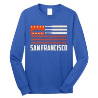 San Francisco Baseball Flag Patriotic Vintage Gift Long Sleeve Shirt