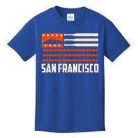 San Francisco Baseball Flag Patriotic Vintage Gift Kids T-Shirt