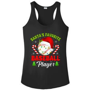 Santa's Favorite Baseball Player Christmas Ladies PosiCharge Competitor Racerback Tank