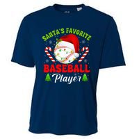 Santa's Favorite Baseball Player Christmas Cooling Performance Crew T-Shirt