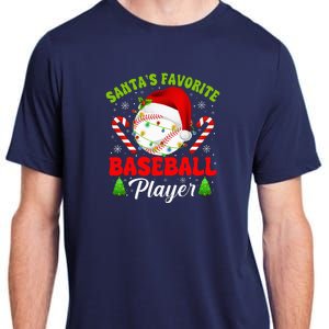 Santa's Favorite Baseball Player Christmas Adult ChromaSoft Performance T-Shirt