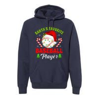 Santa's Favorite Baseball Player Christmas Premium Hoodie