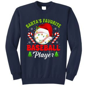 Santa's Favorite Baseball Player Christmas Tall Sweatshirt