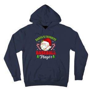 Santa's Favorite Baseball Player Christmas Tall Hoodie