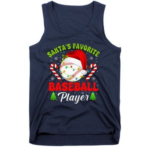 Santa's Favorite Baseball Player Christmas Tank Top