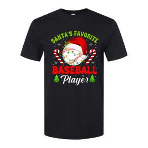 Santa's Favorite Baseball Player Christmas Softstyle CVC T-Shirt