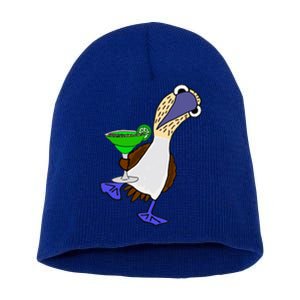 Smileteesall Funny BlueFooted Booby With Margarita Gift Short Acrylic Beanie