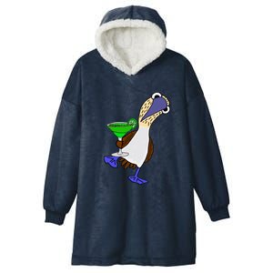 Smileteesall Funny BlueFooted Booby With Margarita Gift Hooded Wearable Blanket