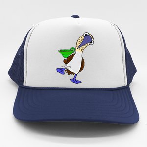 Smileteesall Funny BlueFooted Booby With Margarita Gift Trucker Hat