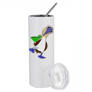 Smileteesall Funny BlueFooted Booby With Margarita Gift Stainless Steel Tumbler