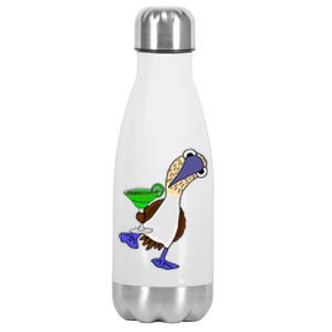 Smileteesall Funny BlueFooted Booby With Margarita Gift Stainless Steel Insulated Water Bottle