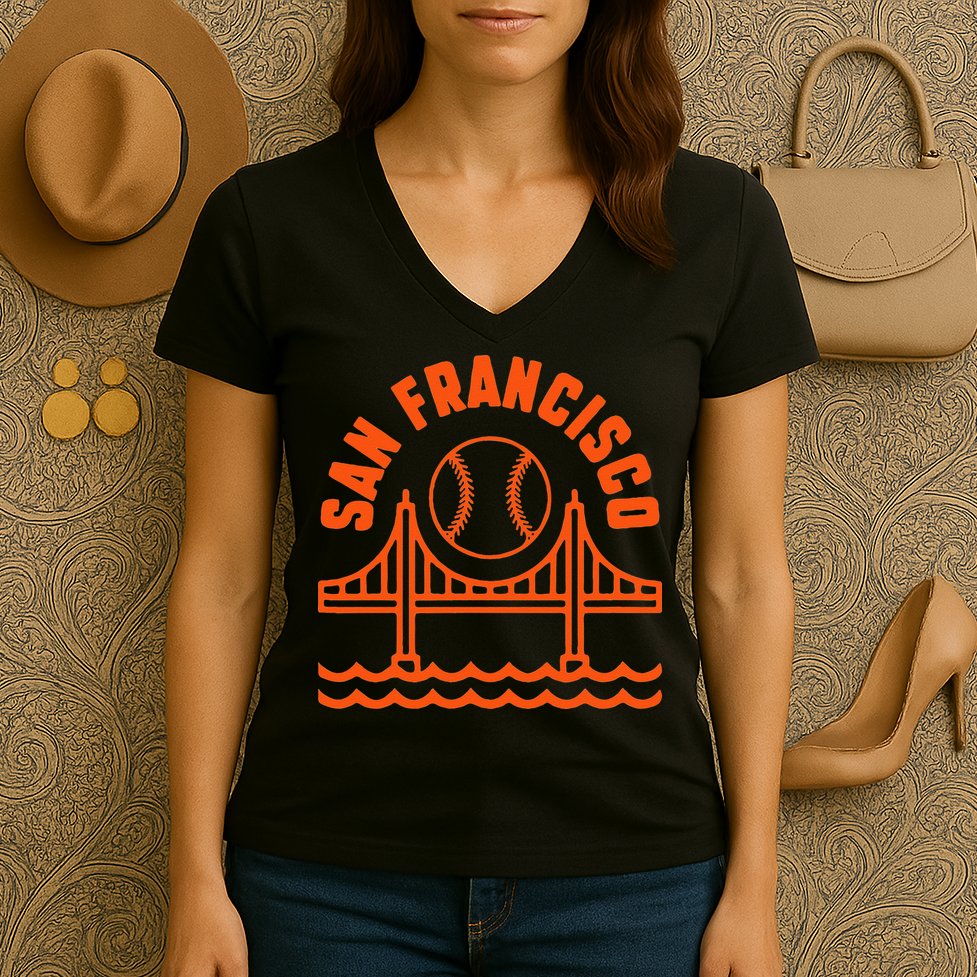 San Francisco Baseball SF California Women's V-Neck T-Shirt