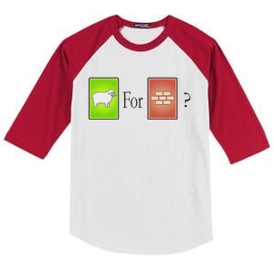 S.H.E.E.P For Brick Board Game Kids Colorblock Raglan Jersey