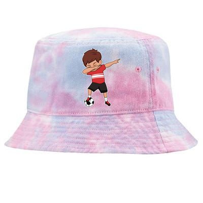 Soccer For Boy Dabbing Dab Gift Tie-Dyed Bucket Hat