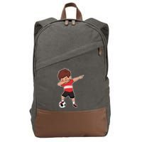 Soccer For Boy Dabbing Dab Gift Cotton Canvas Backpack