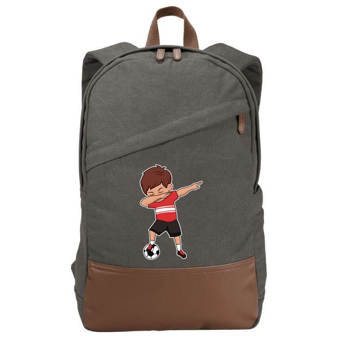 Soccer For Boy Dabbing Dab Gift Cotton Canvas Backpack
