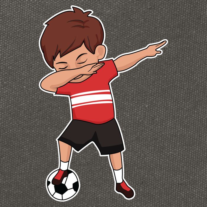 Soccer For Boy Dabbing Dab Gift Cotton Canvas Backpack