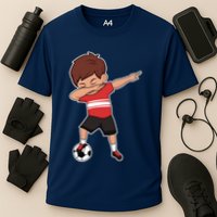 Soccer For Boy Dabbing Dab Gift Cooling Performance Crew T-Shirt