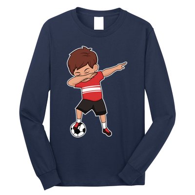 Soccer For Boy Dabbing Dab Gift Long Sleeve Shirt