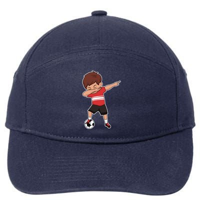 Soccer For Boy Dabbing Dab Gift 7-Panel Snapback Hat