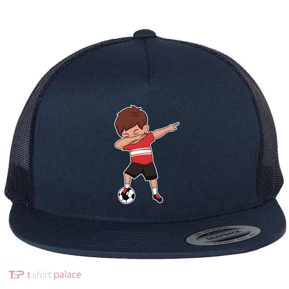 Soccer For Boy Dabbing Dab Gift Flatbill Hat